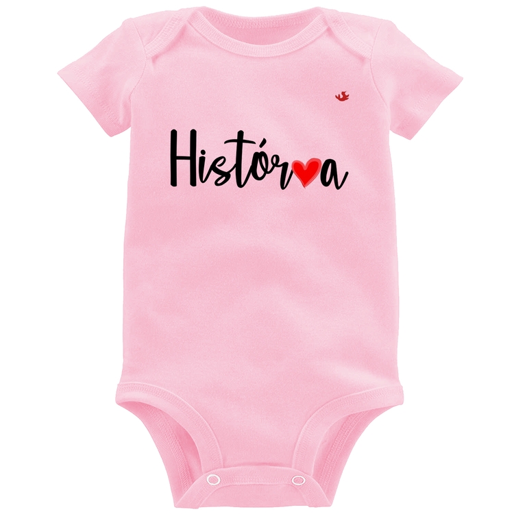 Body Bebê História por amor - Rosa Bebê
