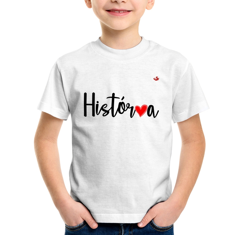 Camiseta Infantil História por amor