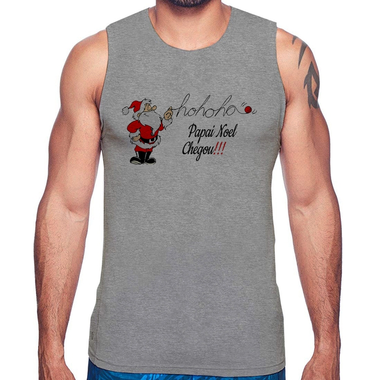 Regata Ho Ho Ho Papai Noel Chegou - Cinza
