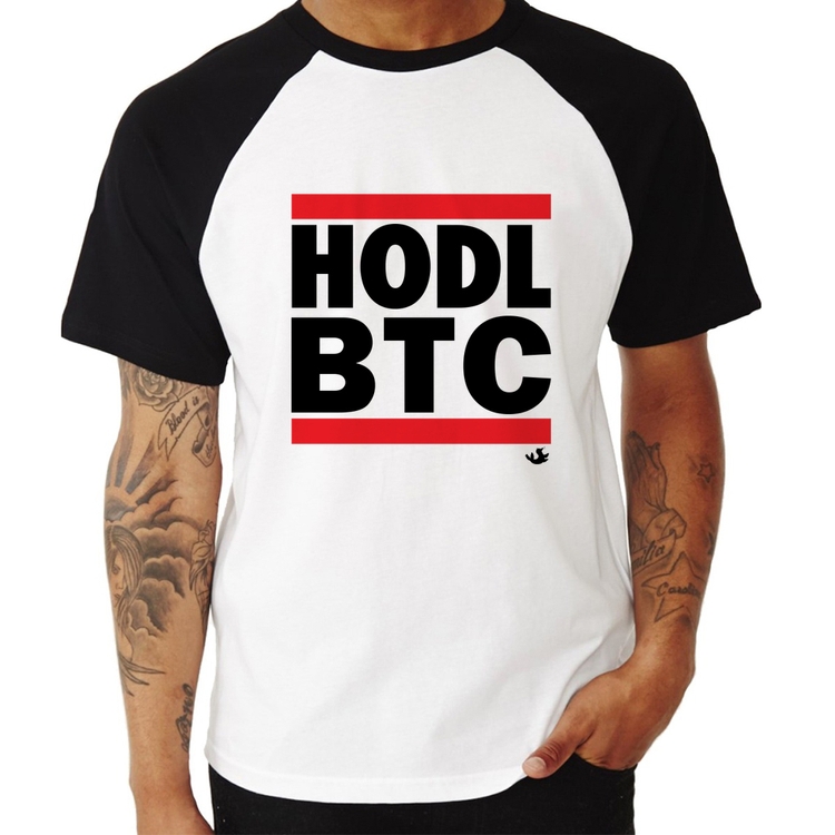Camiseta Raglan Hodl BTC