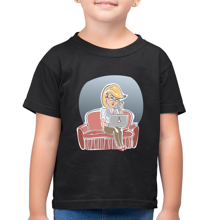 Camiseta Algodão Infantil Home Office
