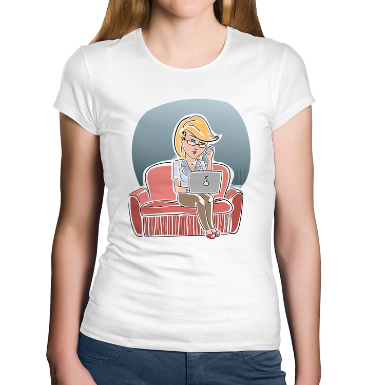 Baby Look Algodão Home Office - Branca