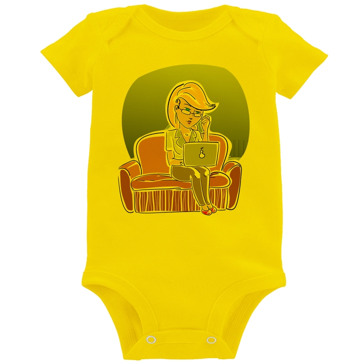 Body Bebê Home Office - Amarelo