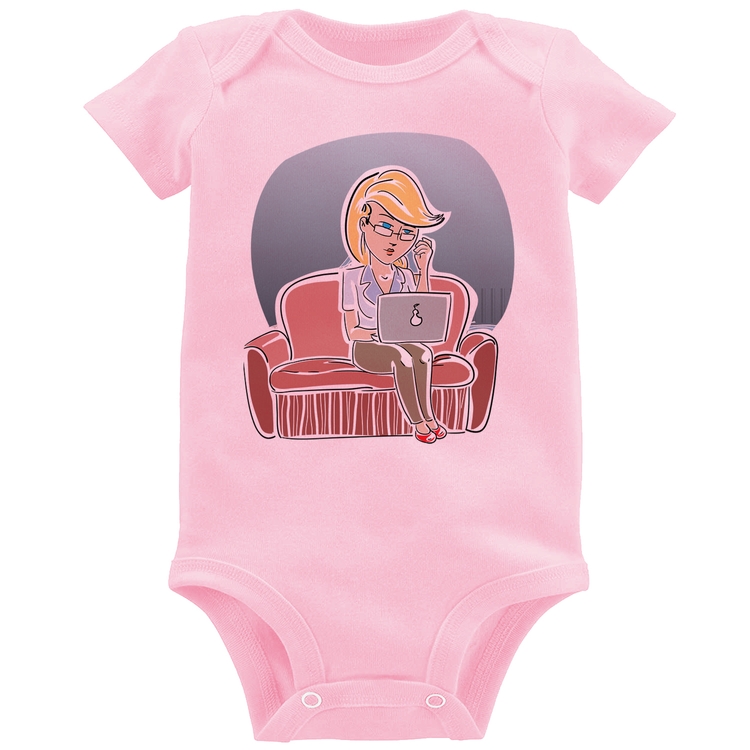 Body Bebê Home Office - Rosa Bebê