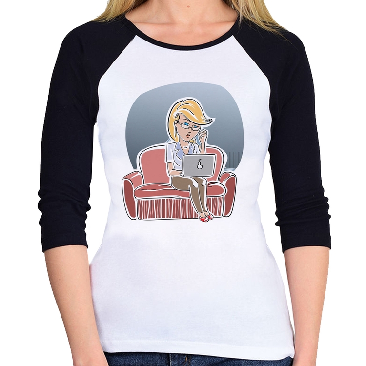Baby Look Raglan Home Office Manga 3/4