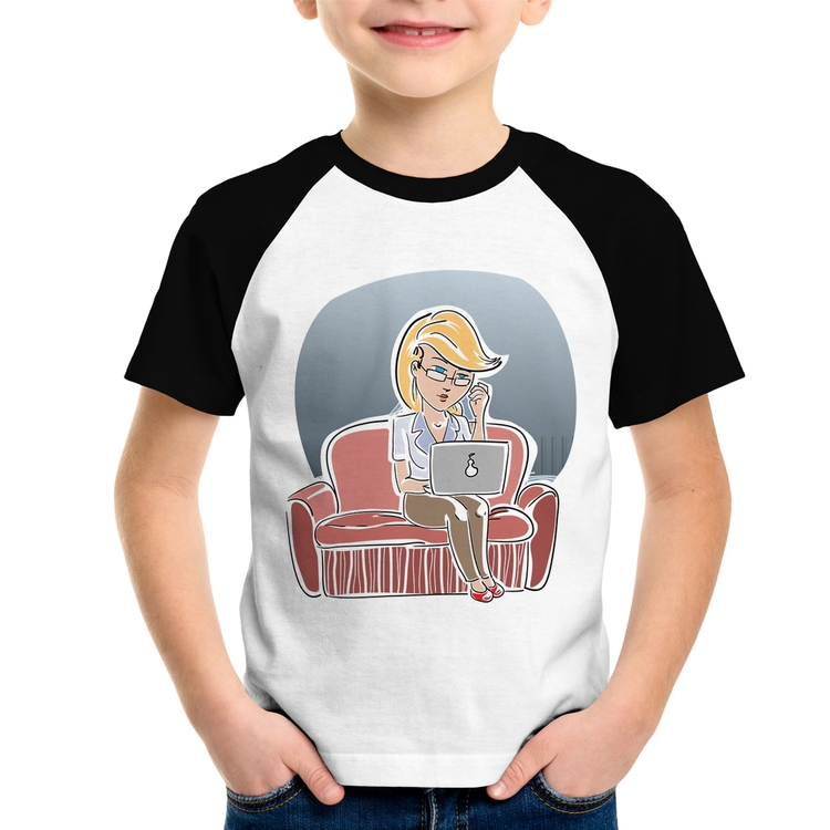 Camiseta Raglan Infantil Home Office