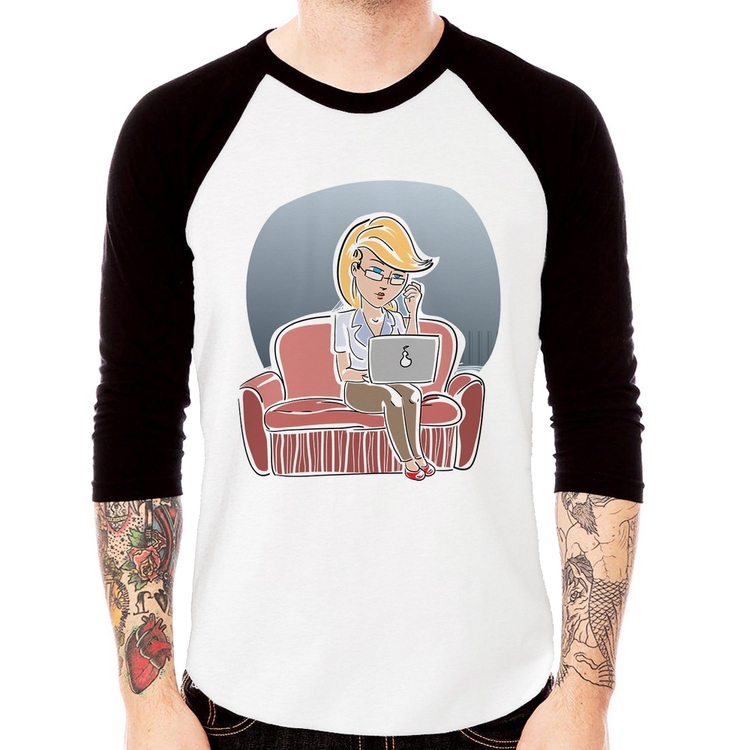 Camiseta Raglan Home Office Manga 3/4