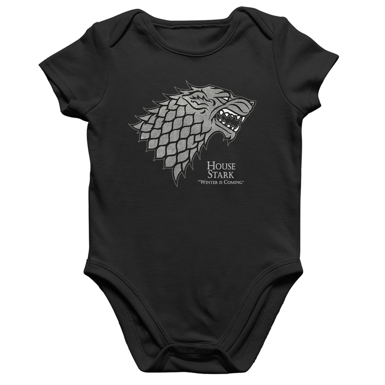 Body Bebê Algodão House Stark: Winter is Coming
