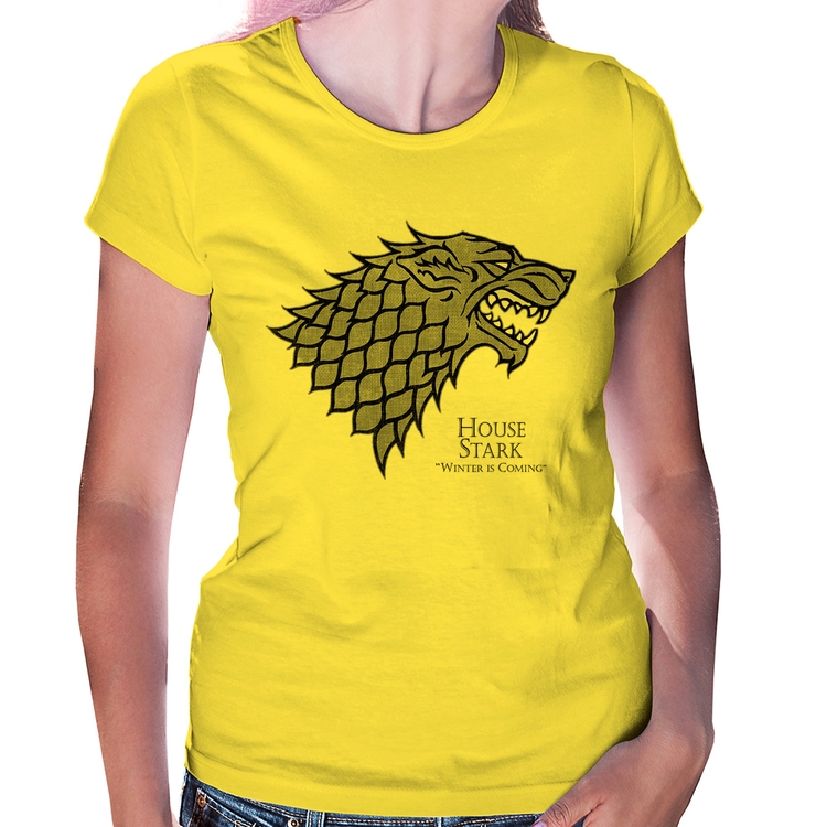 Baby Look House Stark: Winter is Coming - Amarela