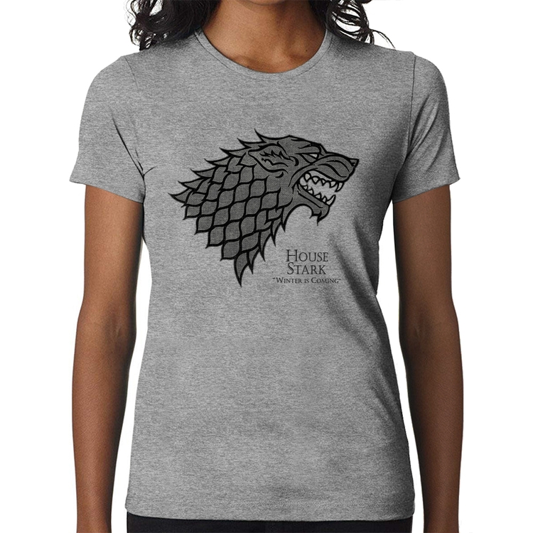 Baby Look House Stark: Winter is Coming - Cinza