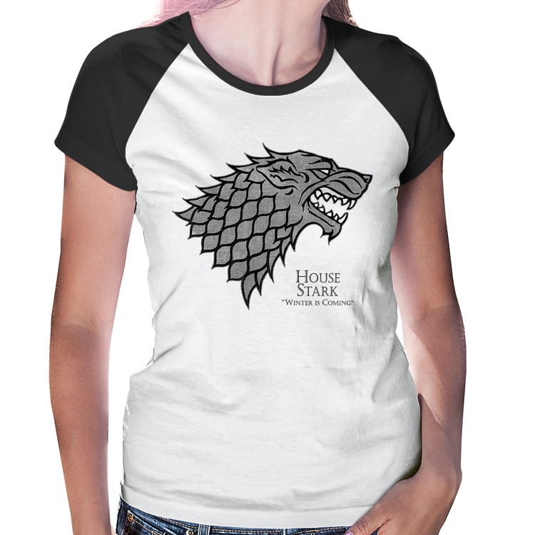 Baby Look Raglan House Stark: Winter is Coming