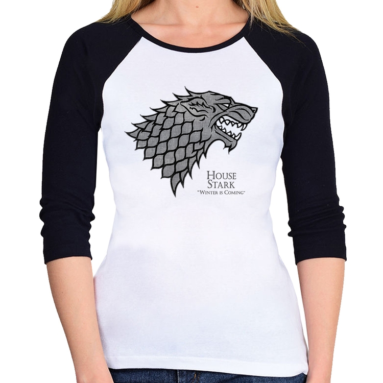 Baby Look Raglan House Stark: Winter is Coming Manga 3/4