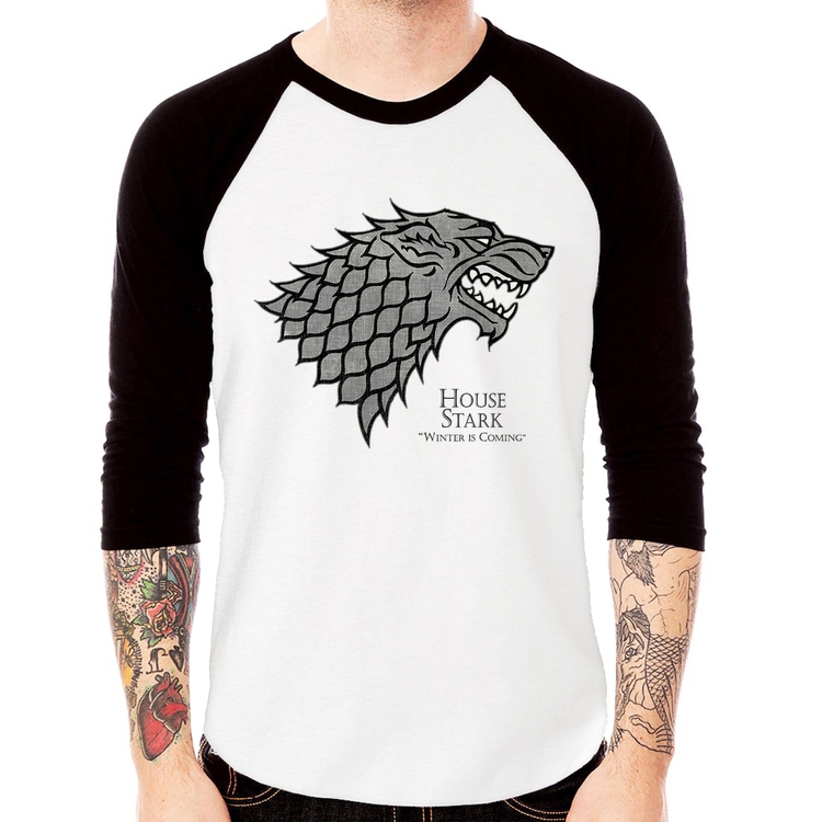 Camiseta Raglan House Stark: Winter is Coming Manga 3/4
