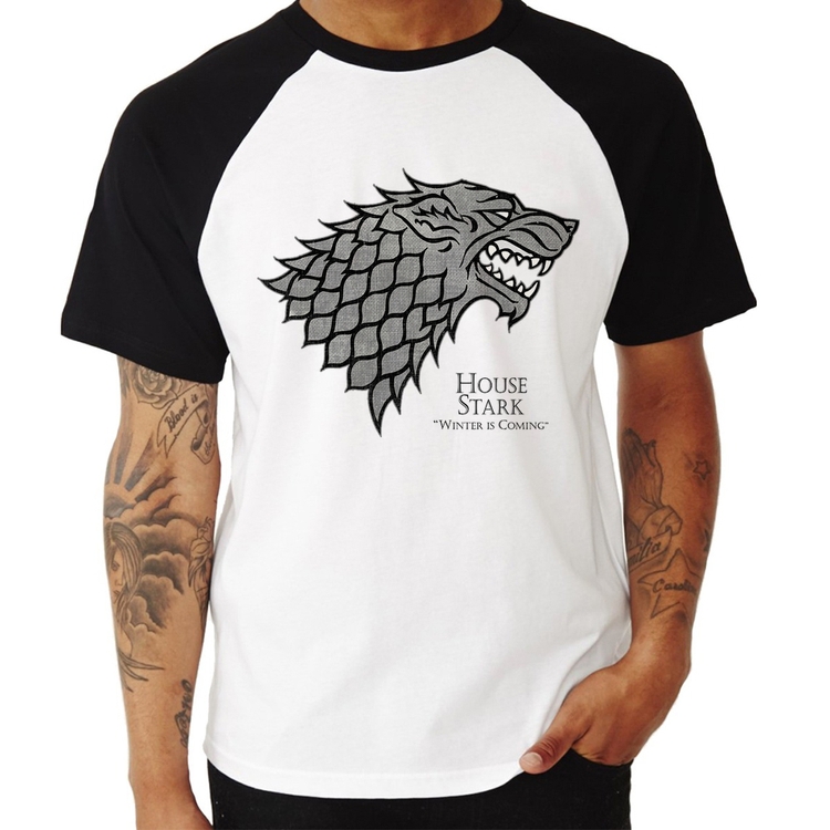Camiseta Raglan House Stark: Winter is Coming