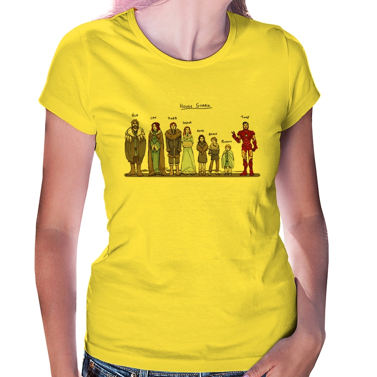 Baby Look House Stark Tony Stark - Amarela