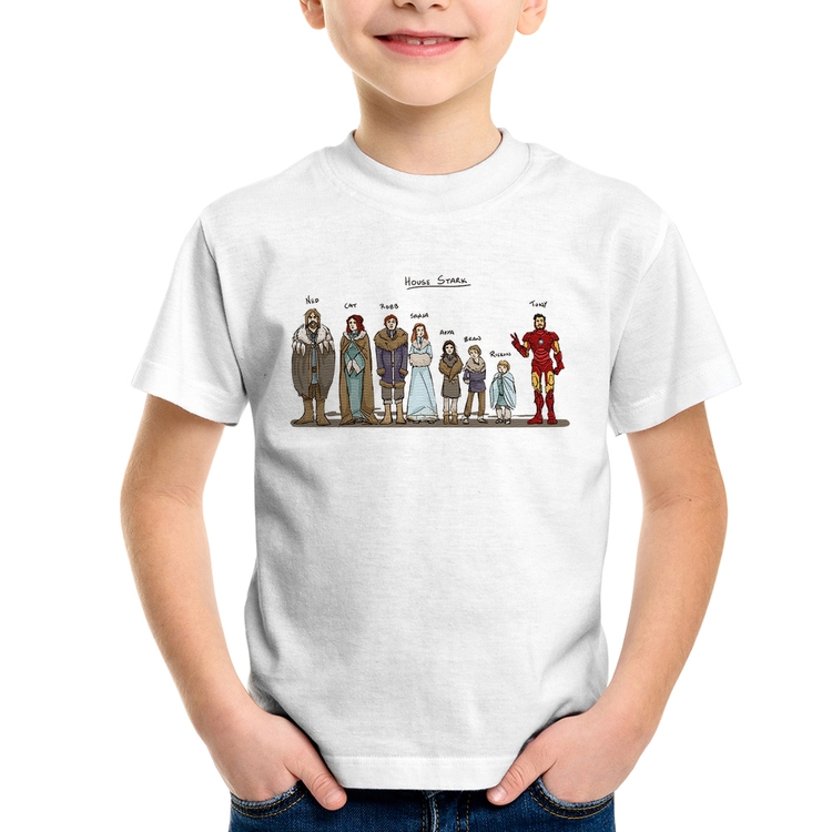 Camiseta Infantil House Stark Tony Stark