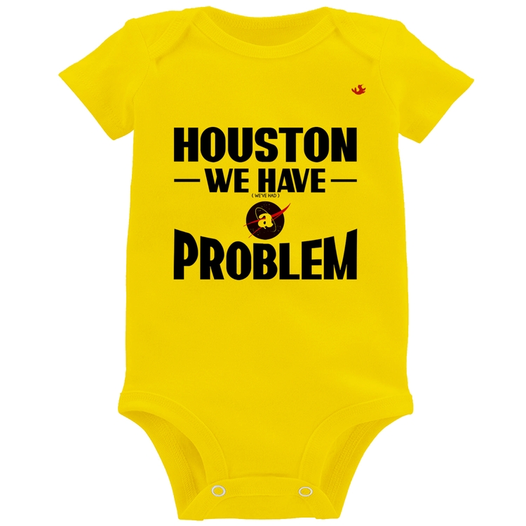 Body Bebê Houston, we have a problem - Amarelo