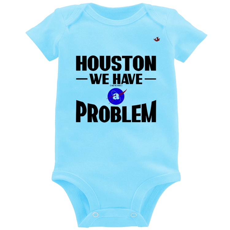 Body Bebê Houston, we have a problem - Azul Bebê