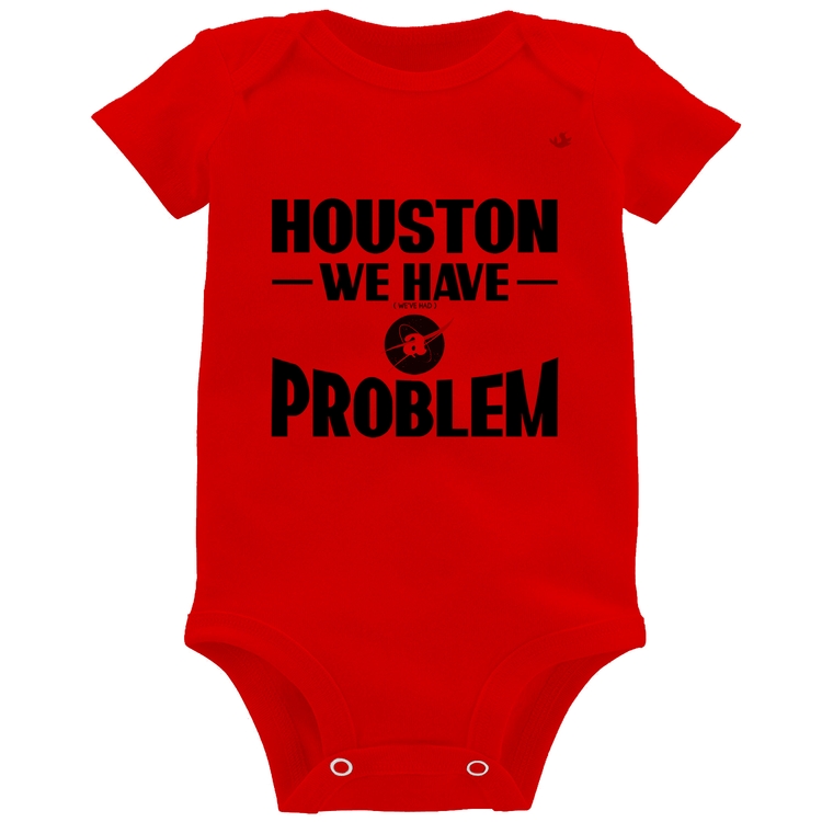 Body Bebê Houston, we have a problem - Vermelho