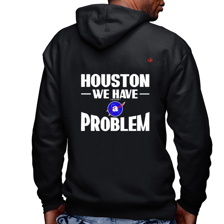 Blusa Moletom Houston, we have a problem Masculina com Capuz e Zíper