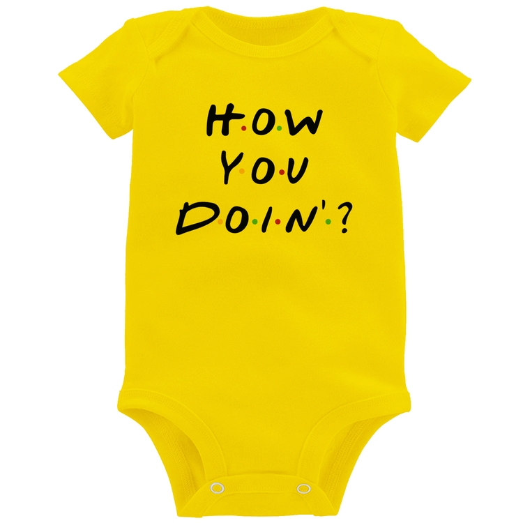 Body Bebê How You Doin? - Amarelo