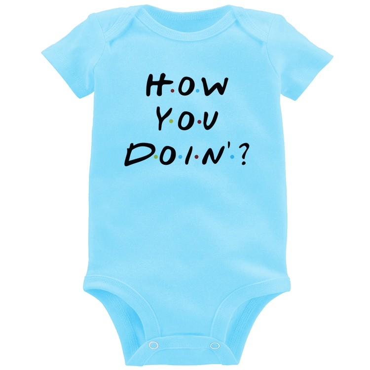 Body Bebê How You Doin? - Azul Bebê