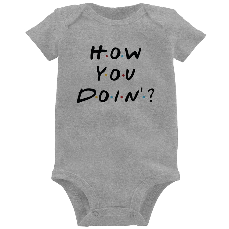 Body Bebê How You Doin? - Cinza