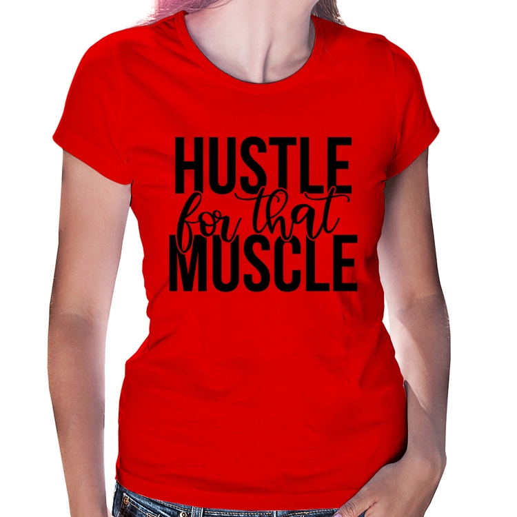 Baby Look Hustle For That Muscle - Vermelha