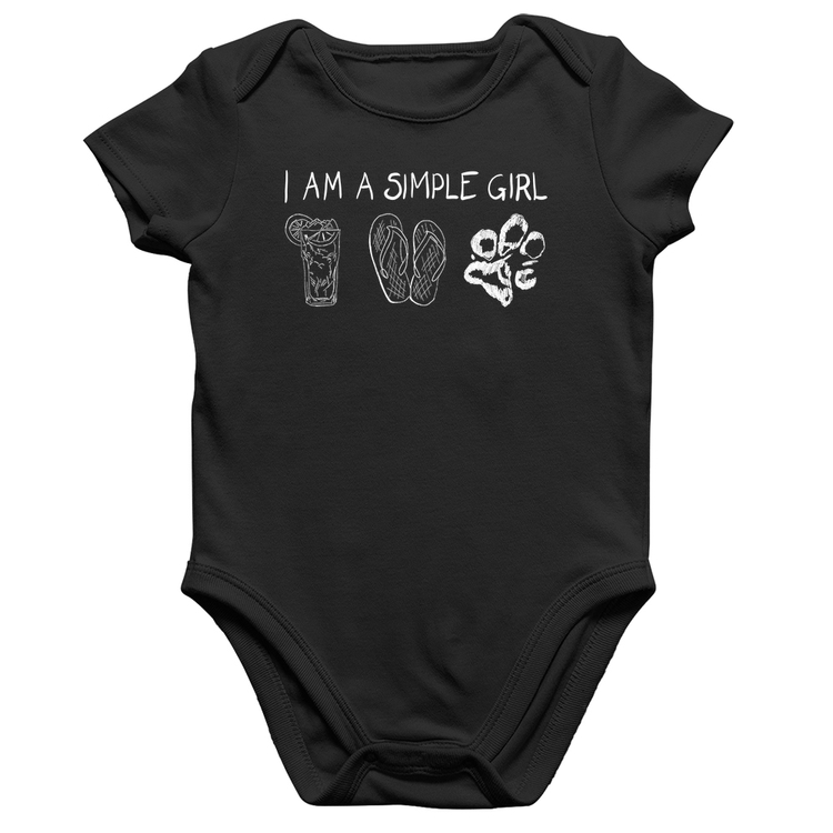 Body Bebê Algodão I Am A Simple Girl