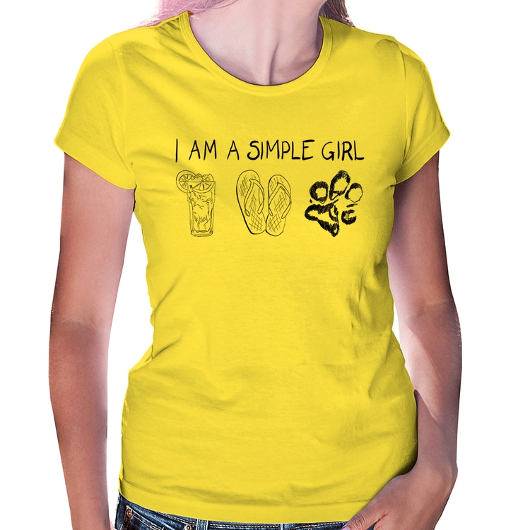 Baby Look I Am A Simple Girl - Amarela