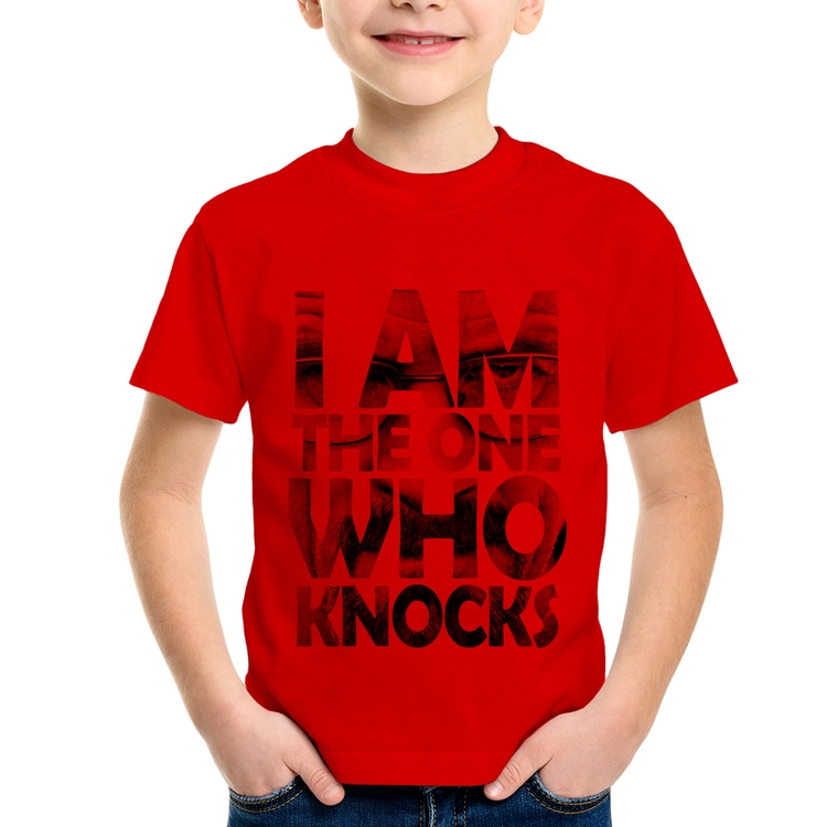 Camiseta Infantil I Am The One Who Knocks - Vermelha