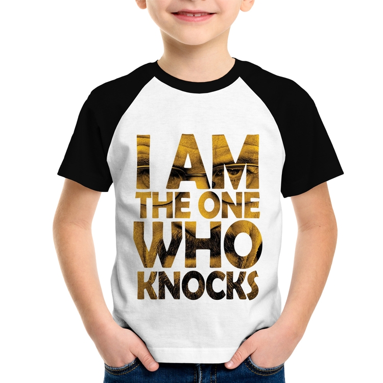 Camiseta Raglan Infantil I Am The One Who Knocks