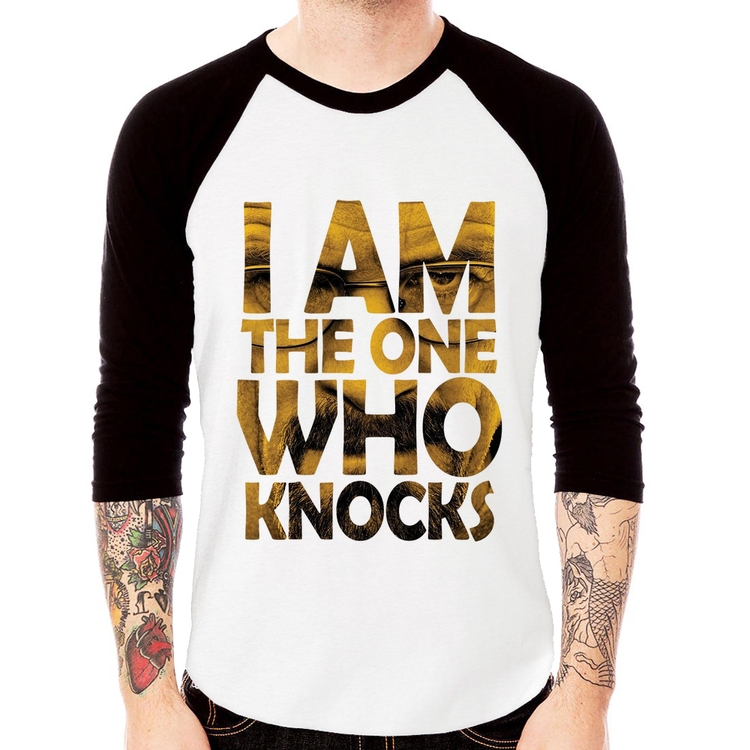 Camiseta Raglan I Am The One Who Knocks Manga 3/4