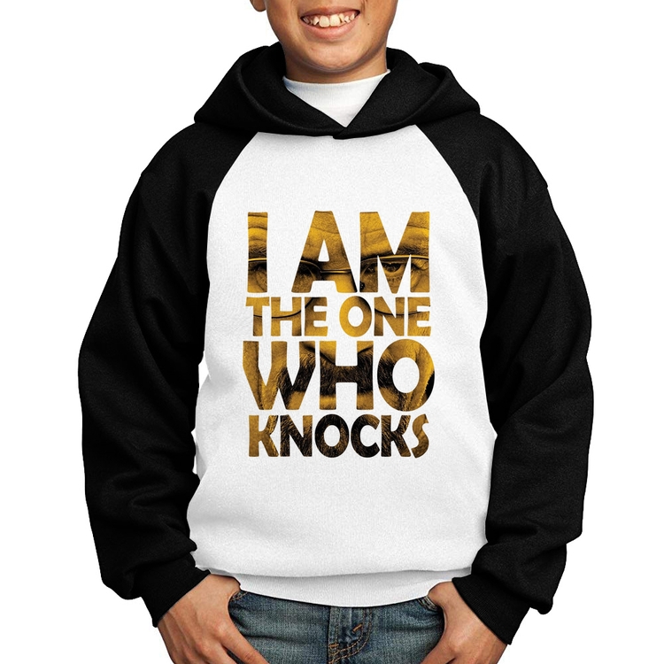 Moletom Infantil I Am The One Who Knocks - Branco/Preto