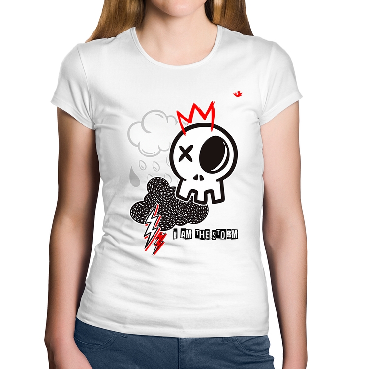 Baby Look Algodão I am the storm - Branca