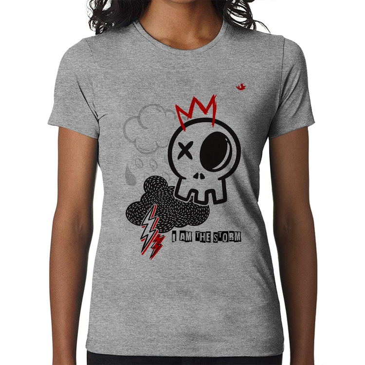 Baby Look I am the storm - Cinza