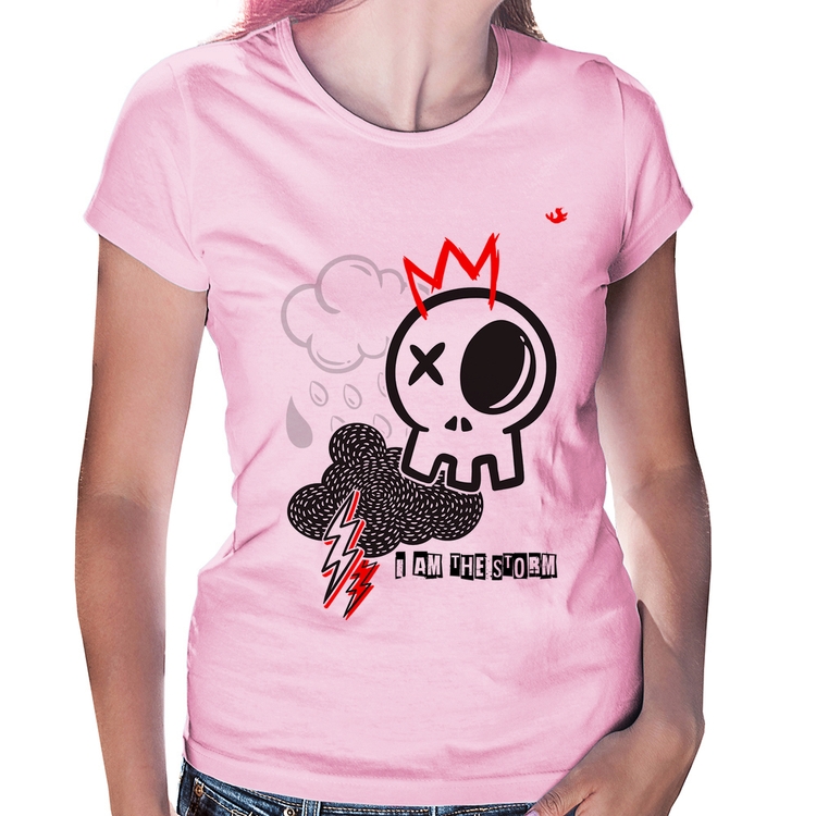 Baby Look I am the storm - Rosa Bebê