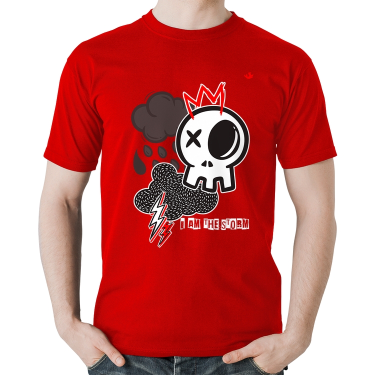 Camiseta Algodão I am the storm - Vermelha