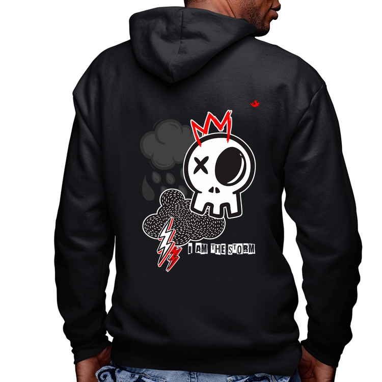 Blusa Moletom I am the storm Masculina com Capuz e Zíper