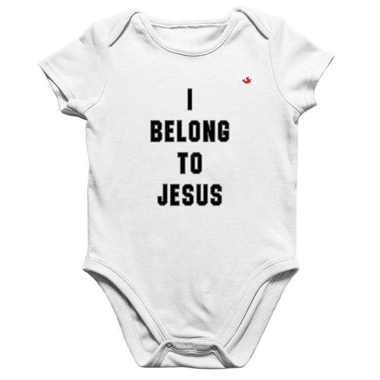 Body Bebê Algodão I belong to Jesus - Branco