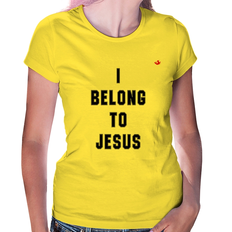 Baby Look I belong to Jesus - Amarela