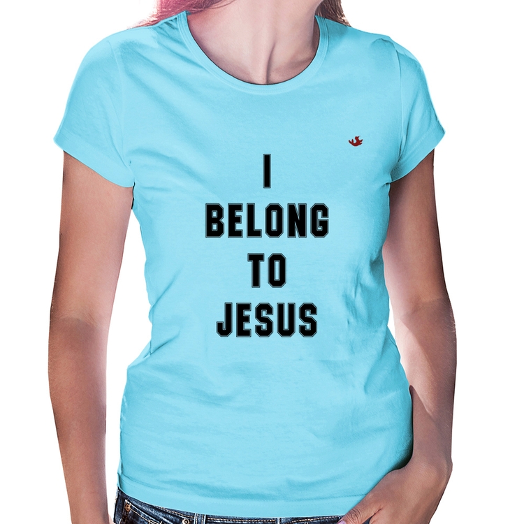 Baby Look I belong to Jesus - Azul Bebê