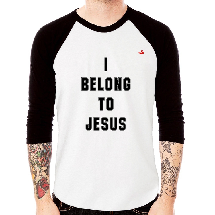 Camiseta Raglan I belong to Jesus Manga 3/4