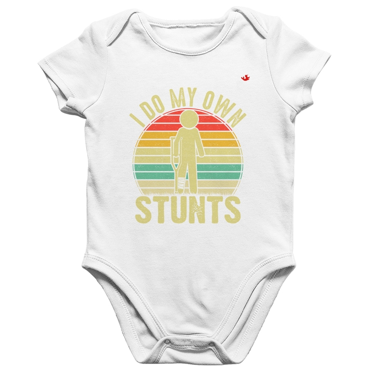 Body Bebê Algodão I do my own stunts - Branco