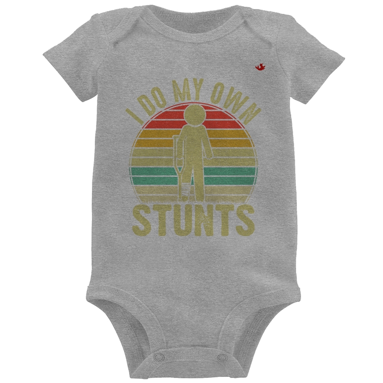 Body Bebê I do my own stunts - Cinza