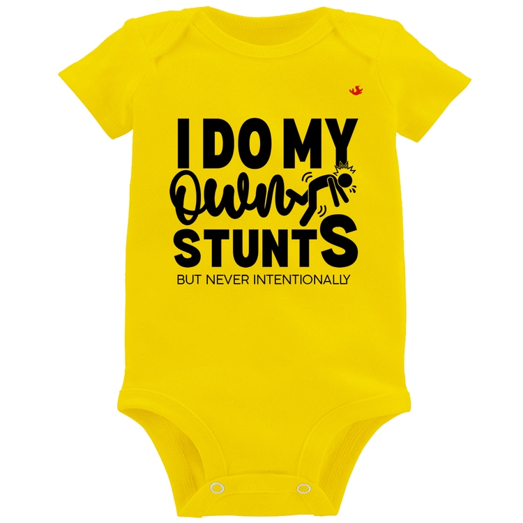 Body Bebê I do my own stunts but never intentionally - Amarelo