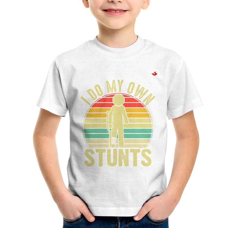 Camiseta Infantil I do my own stunts