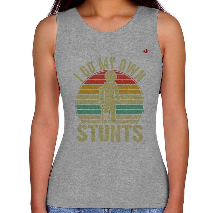 Regata Feminina I do my own stunts - Cinza