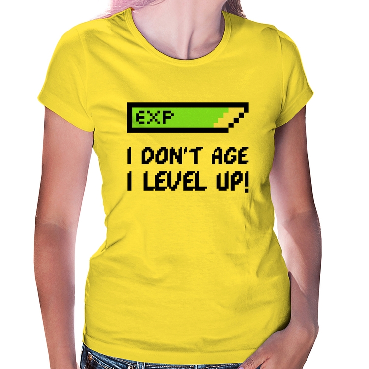 Baby Look I Don't Age, I Level Up - Amarela