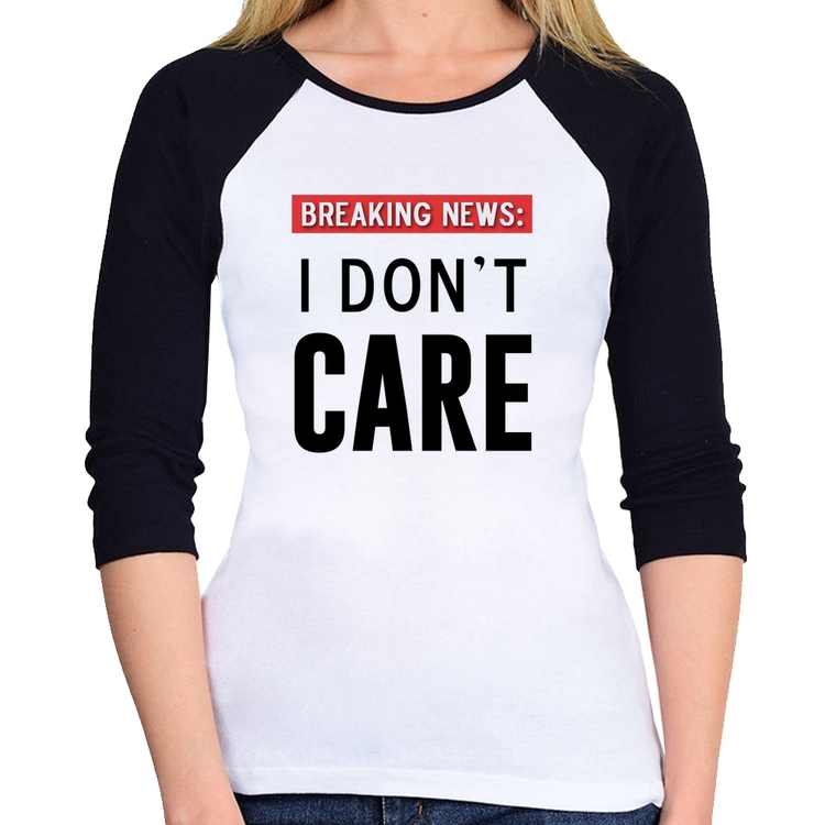 Baby Look Raglan I don't care Manga 3/4